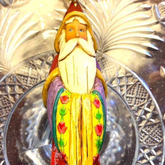 Vintage Enesco Jim Shore Heartwood Creek Santa Hanging Ornament #117707 - 2004 - Picture 4 of 12